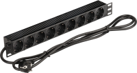 Блок распределения питания Lanmaster NM-PD16A-9XSH-2.0 гор.размещ. 9xSchuko базовые 16A Schuko 2м