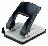 Дырокол Kw-Trio Stylish Heavy Duty 09760GR/BLCK макс.:40лист. металл черный/серый отв.:2 с линейкой
