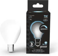 Лампа светодиодная Gauss Filament 105201209-D 9Вт цок.:E14 шар 220B св.свеч.бел.нейт. (упак.:1шт)