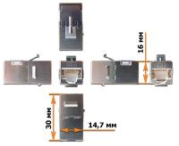 Повторитель портов Lanmaster LAN-KCP45S6A Keystone RJ45 кат.6A стальной