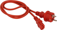 Шнур питания Lanmaster LAN-PP13/SH-0.5-RD C13-Schuko проводник.:3x0.75мм2 0.5м 220В 10А красный