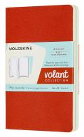 Блокнот Moleskine VOLANT QP713F16B24 Pocket 90x140мм 80стр. нелинованный мягкая обложка оранжевый/голубой (2шт)