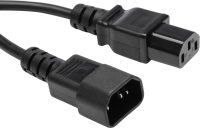 Шнур питания Lanmaster LAN-PP13/14-1.8-BK C13-С14 проводник.:3x0.75мм2 1.8м 220В 10А (упак.:1шт) черный