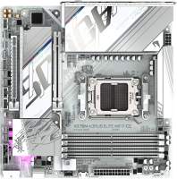 Материнская плата Gigabyte X870M AORUS ELITE WIFI7 ICE Socket AM5 AMD X870 4xDDR5 mATX AC`97 8ch(7.1) 2.5Gg RAID+HDMI