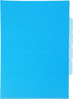 Папка-уголок Бюрократ -E356 3 уровн. A4 пластик 0.15мм ассорти