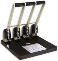 Дырокол Kw-Trio Heavy Duty 954 макс.:150лист. металл/пластик черный отв.:4 с линейкой