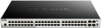 Коммутатор D-Link DGS-1510-52XMP DGS-1510-52XMP/A2A (L2+) 48x1Гбит/с 4SFP+ 48PoE 370W управляемый
