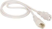 Шнур питания Lanmaster LAN-PP13/14-0.5-WH C13-С14 проводник.:3x0.75мм2 0.5м белый