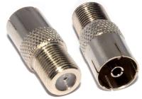 Адаптер антенный Premier 4-624/2 Coax (f)/F-TV(f) серебристый (уп.:2шт)