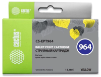 Картридж струйный Cactus CS-EPT964 T0964 желтый (13мл) для Epson Stylus Photo R2880 с чипом