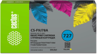 Картридж струйный Cactus CS-F9J78A 727 XXL желтый (300мл) для HP DJ T920/T930/T1500/T1530/T2500/T2530 с чипом