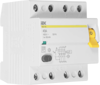 Выключатель дифф.тока УЗО IEK MDV10-4-040-030 ВД1-63 40A 30мА AC 4П 400В 4мод белый (упак.:1шт)