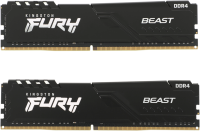 Память DDR4 2x8Gb 3600MHz Kingston KF436C17BBK2/16 Fury Beast RTL Gaming PC4-28800 CL17 DIMM 288-pin 1.35В kit single rank с радиатором Ret