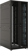 Шкаф серверный ЦМО (ШТК-СП-42.8.12-88АА-9005) напольный 42U 800x1200мм пер.дв.перфор.2ств. 2 бок.пан. задн.дв.перфор.2-хст. направл.под винты 1350кг черный 883мм 174кг 120град. 1950мм IP20 сталь