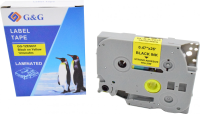 Картридж ленточный G&G GG-TZES631 черный на желтом 12x8 для Brother 1010/1260VP/1830VP/9700PC