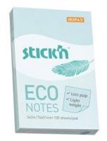 Блок самоклеящийся бумажный Stick`n ECO 21743 51x76мм 100лист. 60г/м2 пастель голубой