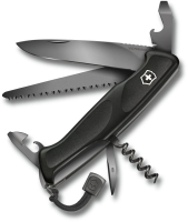 Нож перочинный Victorinox RangerGrip Onyx (0.9563.C31P) 130мм 12функц. черный подар.коробка в комплекте: шнурок