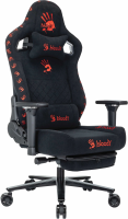 Кресло игровое A4Tech Bloody GC-670 черный искусственная замша с подголов. крестов. металл подст.для ног