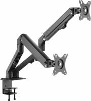 Кронштейн для мониторов Ultramounts UM729 черный 17"-27" макс.7кг крепление к столешнице поворот и наклон