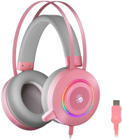 Наушники с микрофоном A4Tech Bloody G521 розовый 2.3м мониторные USB оголовье (G521 ( PINK ))