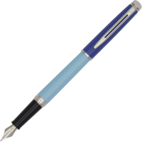 Ручка перьев. Waterman Hemisphere Colour Blocking (2179924) Blue CT сталь нержавеющая F подар.кор.
