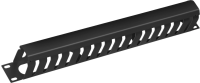 Кабельный органайзер горизонтальный Cabeus JB07-1U-BK односторонний гребенка 1U шир.:19" глуб.:70мм