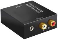 Переходник аудио Premier 5-987 TOS (f)/2хRCA (f) черный