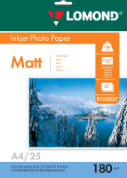 Фотобумага Lomond 0102037 A4/180г/м2/25л./белый матовое для струйной печати