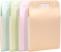 Папка-портфель Deli PM323 на кнопке 13 отдел. A4 полипропилен ассорти/ассорти