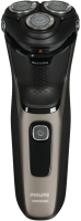 Бритва роторная Philips S3242/12 реж.эл.:3 питан.:аккум. черный/серебристый