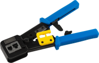 Инструмент обжимной Lanmaster LAN-CRI-468R/EZ для коннекторов синий/желтый
