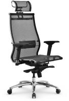 Кресло Метта Samurai S-3.05 MPES черный сиденье черный сетка с подголов. крестов. металл хром