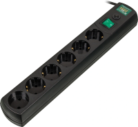 Сетевой фильтр Most RG 2м (6 розеток) черный (коробка)