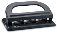 Дырокол Kw-Trio 09640 макс.:30лист. металл черный отв.:4 с линейкой