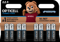 Батарея Opticell Turbo MAX LR6 AA (8шт) блистер