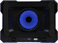 Подставка для ноутбука Digma D-NCP190-1x100RGB 19" 428x316x58мм 52дБ 2xUSB 1x 140ммFAN 1280г Fan-control металл/пластик черный