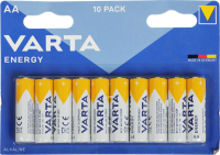 Батарея Varta Energy LR6 BL10 Alkaline AA (10шт) блистер