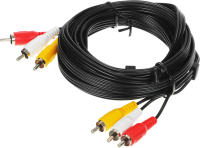 Кабель аудио-видео Ningbo 3хRCA (m)/3хRCA (m) 5м. черный (JAAC027-5)
