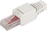 Коннектор Lanmaster LAN-TMP-U6-WH полев. RJ45 кат.6 UTP бел.