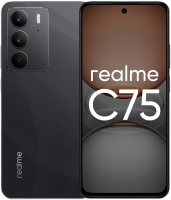 Смартфон Realme RMX3941 C75 128Gb 8Gb черный моноблок 3G 4G 2Sim 6.72" 1080x2400 Android 14 50Mpix 802.11 a/b/g/n/ac NFC GPS GSM900/1800 GSM1900 Protect A-GPS microSD max2048Gb