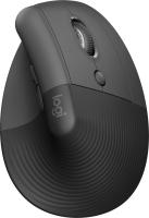 Мышь Logitech Lift графитовый оптическая 4000dpi silent беспров. BT/Radio USB для ноутбука 5but (910-006479)