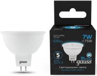 Лампа светодиодная Gauss 101505307 7Вт цок.:GU5.3 рефлек. 150B св.свеч.бел.хол. MR16 (упак.:1шт)