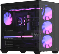 Корпус Formula Crystal Z2 v2 черный без БП ATX 10x120mm 2xUSB2.0 1xUSB3.0 audio bott PSU