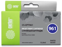 Картридж струйный Cactus CS-EPT961 T0961 фото черный (13мл) для Epson Stylus Photo R2880 с чипом