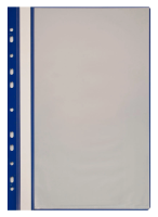 Папка-скоросшиватель Бюрократ -PS10BLUE A4 10 вкладышей боков.перф. пластик синий 0.12/0.16