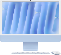 Моноблок Apple iMac A3137 24" 4.5K M4 10 core (4) 16Gb SSD512Gb 10 core GPU macOS WiFi BT 143W клавиатура мышь Cam синий 4480x2520
