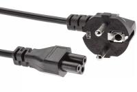 Кабель Premier 5-282 IEC C5 (3-pin) Евровилка угловой 1м (5-282(0.5) 1.0) черный (Bulk)