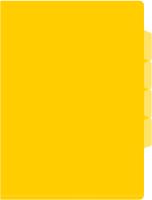 Папка-уголок Бюрократ -E356YEL 3 уровн. A4 пластик 0.15мм желтый