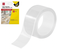 Клейкая лента универсальная двусторонняя Deli EA503 прозрачная шир.24мм дл.1м