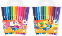 Фломастеры Deli EC165-12 Colorwow круг. пулевидный пиш. наконечник Вентилируемый смываемые 12цв. (12шт.)